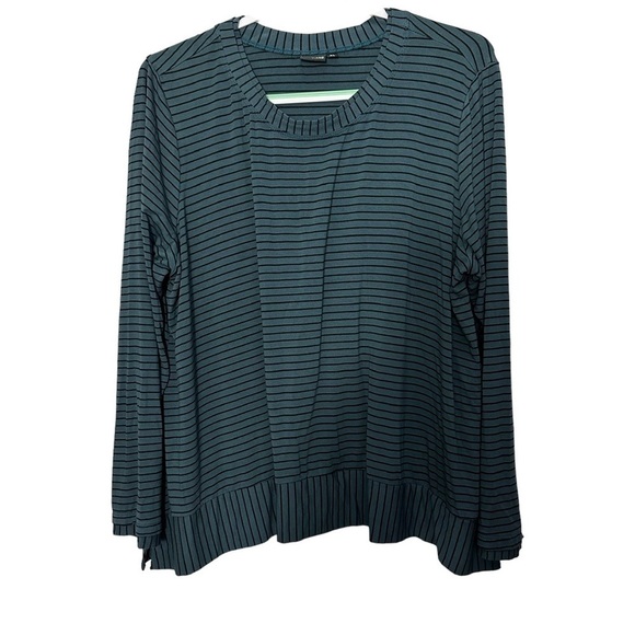 Lisa Bayne Striped Jersey Knit Top Stretch - Picture 1 of 4